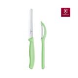 SET DE CUCHILLO VERDE CLARO PARA VERDURAS CON PELADOR UNIVERSAL SWISS CLASSIC, V