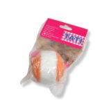 BOLA TEJIDA CON PLUMAS PARA GATO