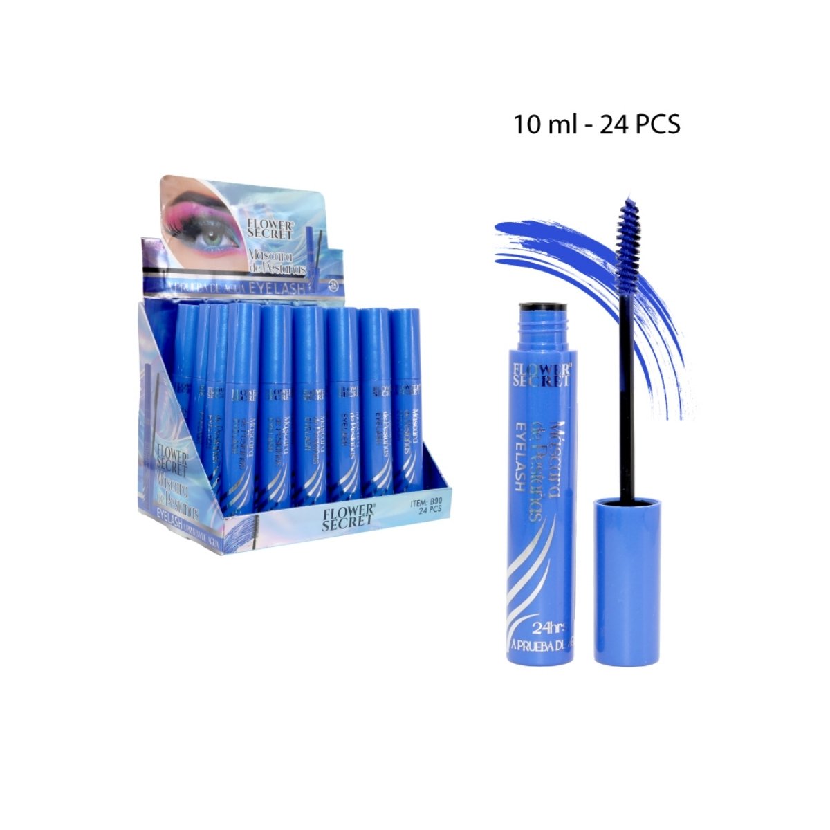MASCARA DE PESTAÑAS AZUL WATERPROOF FLOWER SECRET