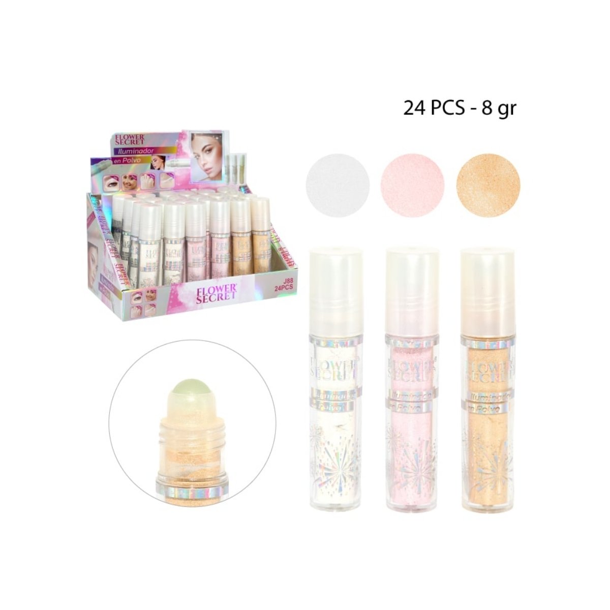 ILUMINADOR EN POLVO ROLL ON FLOWER SECRET