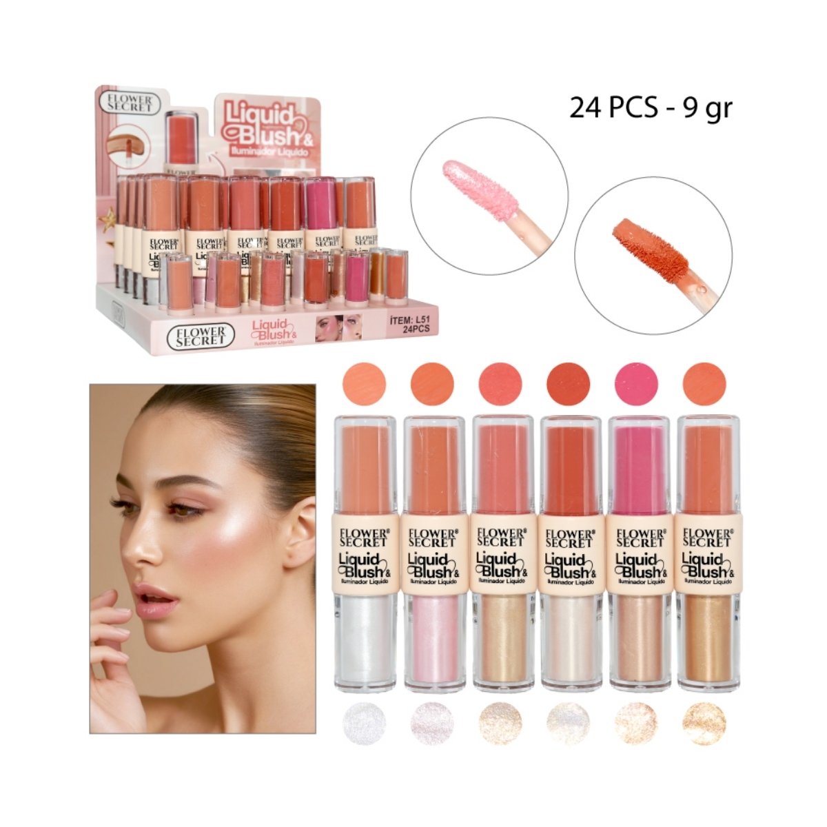 RUBOR+ILUMINADOR LIQUIDO FLOWER SECRET