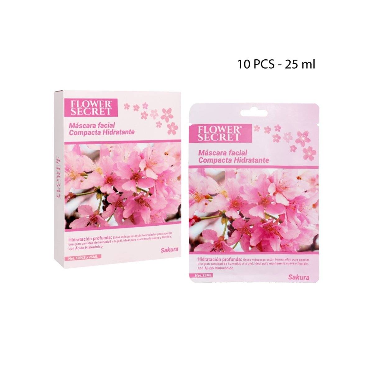 MASCARILLA FACIAL CON ACIDO HIALURONICO 25ML FLOWER SECRET