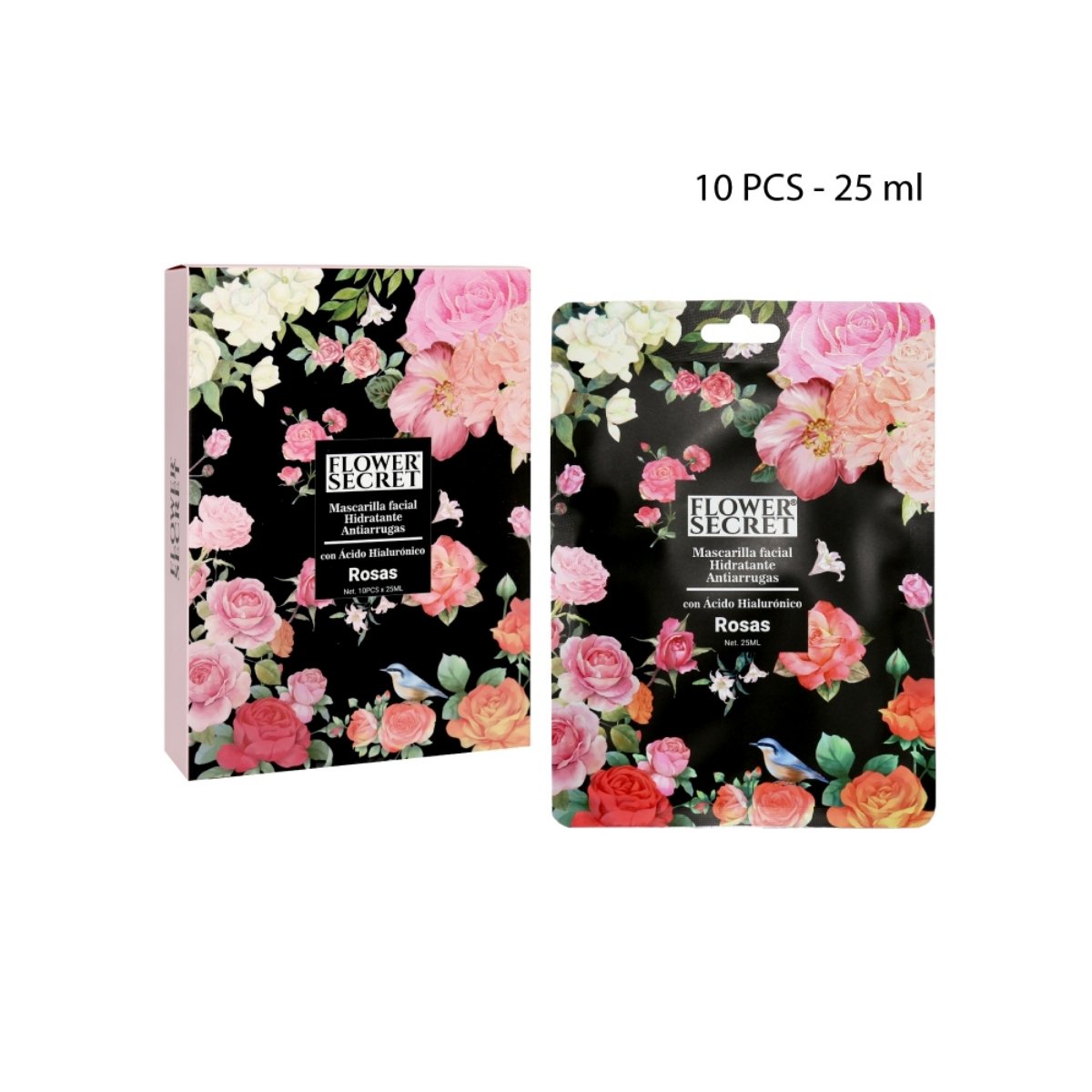 MASCARILLA FACIAL CON ACIDO HIALURONICO 25ML FLOWER SECRET