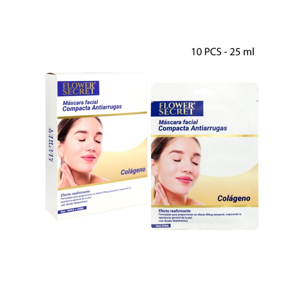 MASCARILLA FACIAL CON ACIDO HIALURONICO 25ML FLOWER SECRET