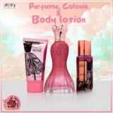 SET X3 ROSE PERFUME+COLONIA+LOCION CORPORAL PARA MUJER P&W