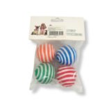 SET X4 PELOTAS TEJIDAS JUGUETE PARA GATO