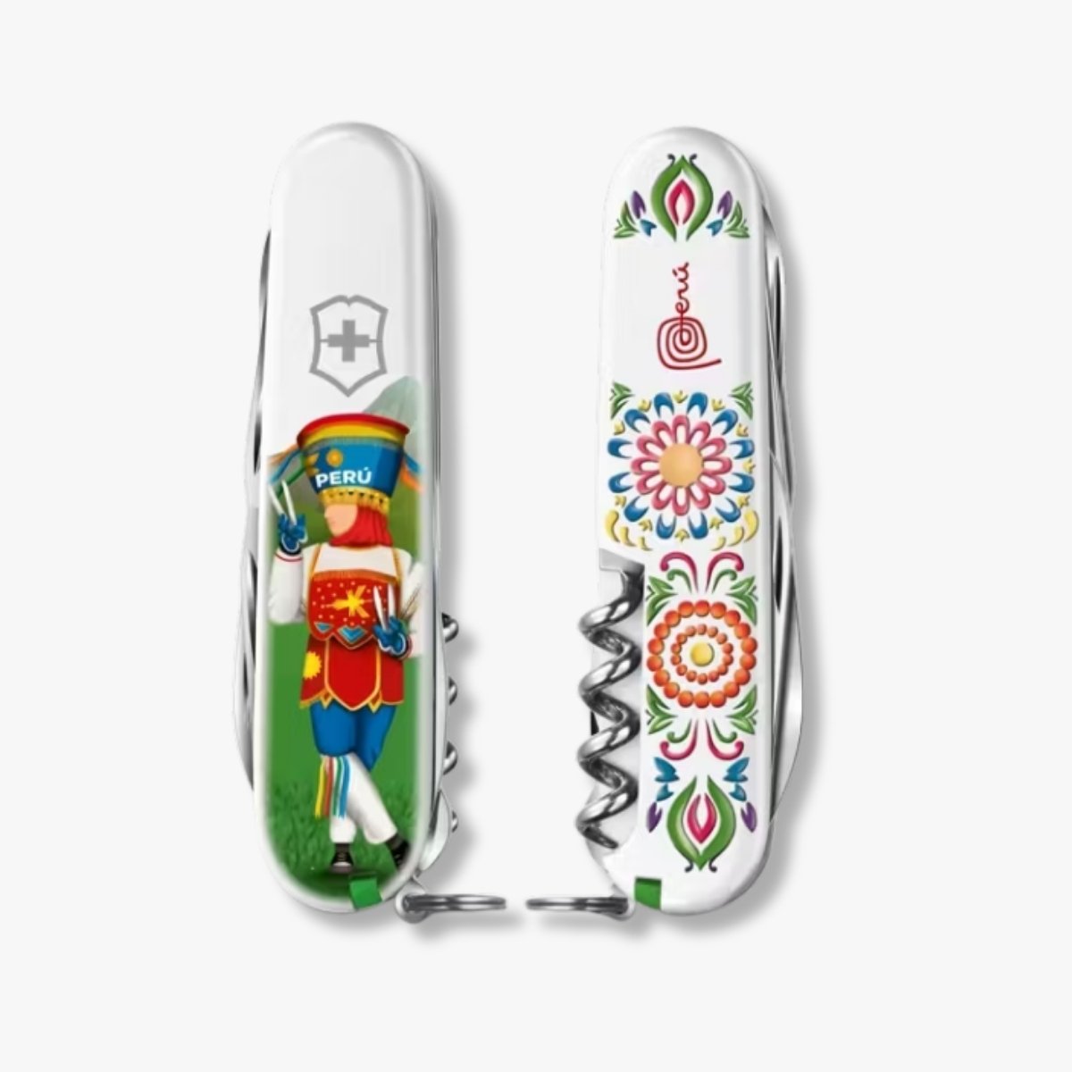 NAVAJA SUIZA CLIMBER PERU ANDEAN CRAFTS RETABLO AYACUCHANO VICTORINOX - Imagen 2