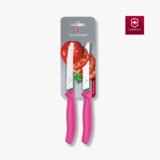 SET X2 CUCHILLOS LEGUMBRES SWISSCLASSIC, DENT.,ROSADO, 2 PIEZAS BLISTER VICTOR