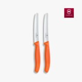 SET X2 CUCHILLO DE MESA SWISSCLASSIC, FILO DENTADO, NARANJA, 2 PIEZAS BLISTERVIC