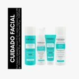 NECESER PORTUGAL X4 LIMPIEZA FACIAL EXFOLIANTE+LECHE LIMPIADORA+AGUA MICELAR+LOC